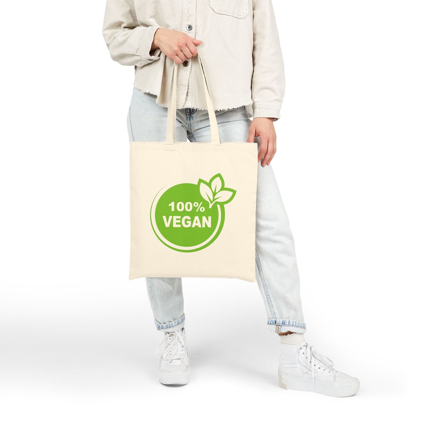 100% Vegan Cotton Canvas Tote Bag – Eco-Friendly Grocery & Market Bag