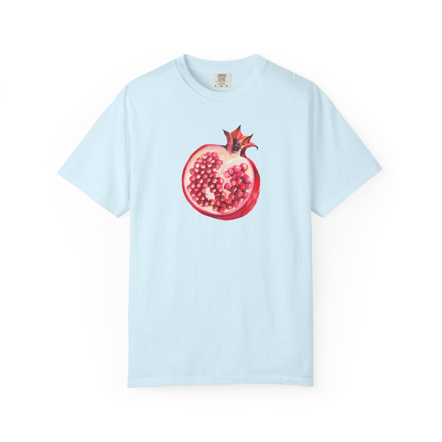 Pomegranate Watercolor T-Shirt — Fruit Illustration Tee for Foodies & Nature Lovers