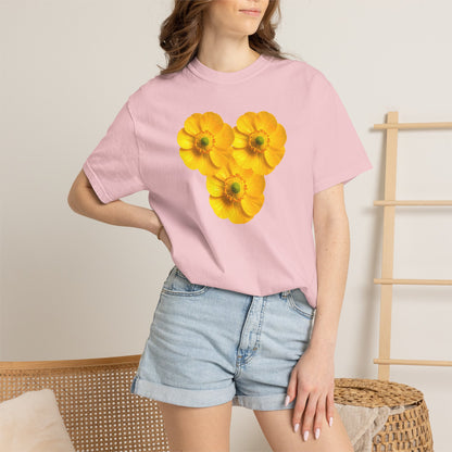 Yellow Floral Heart T-Shirt
