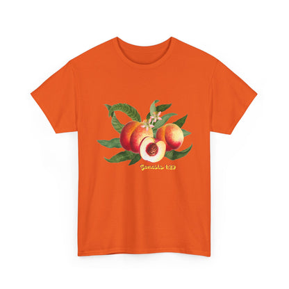 Peach Botanical Tee — Vintage Fruit Illustration T-Shirt ("Genesis 1:29")