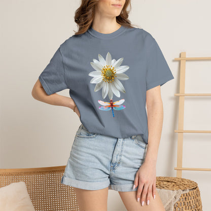 Lotus & Dragonfly T-Shirt — Floral Nature Graphic Tee