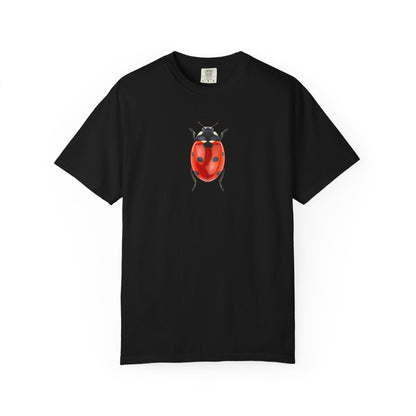 Ladybug With Top Hat T-Shirt — Whimsical Insect Graphic Tee
