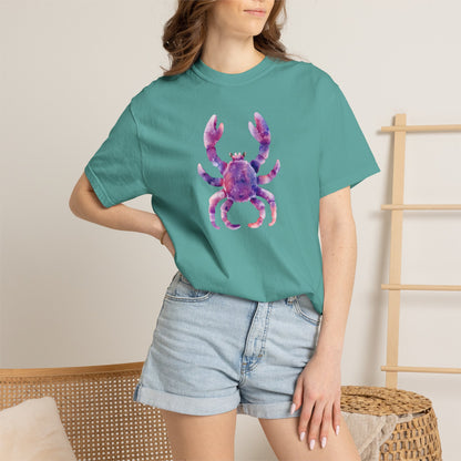 Watercolor Crab T-Shirt — Coastal Beach Vibes Graphic Tee