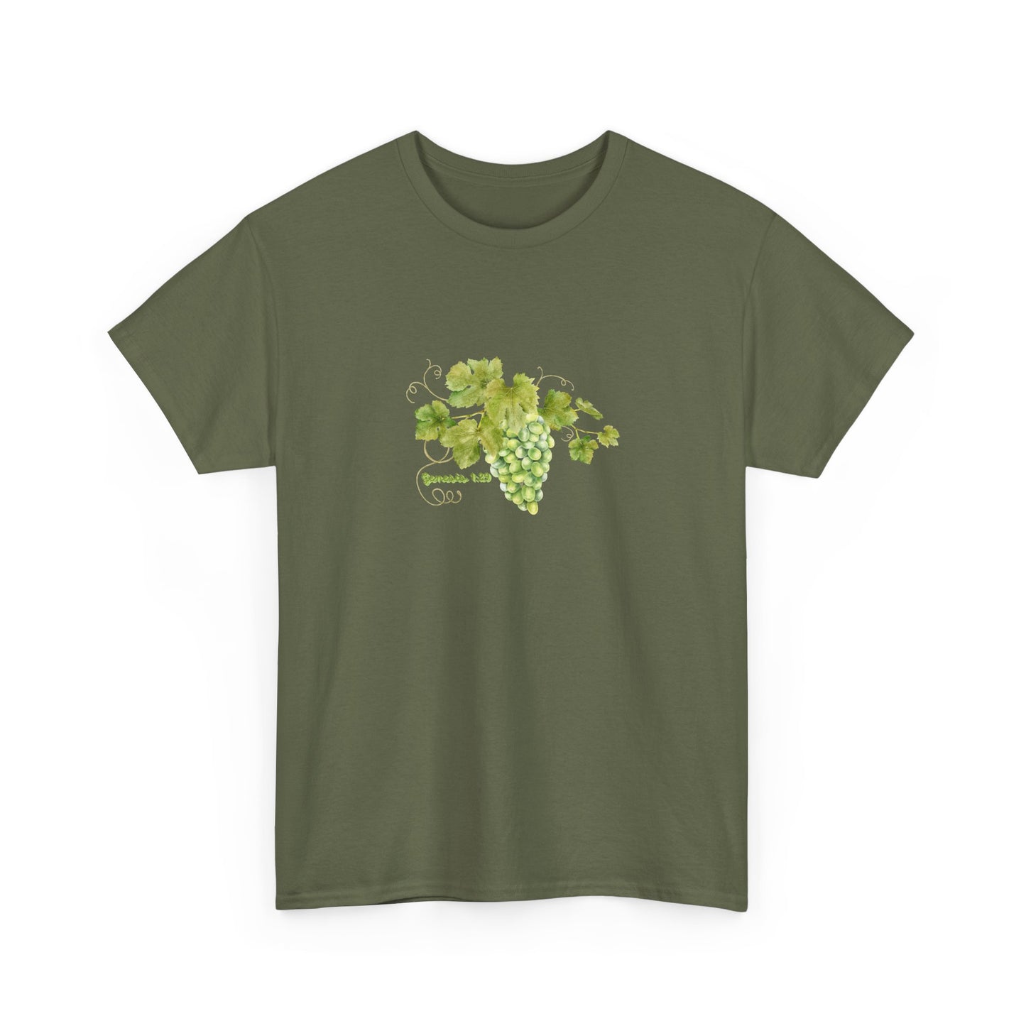 Grapevine Watercolor Tee — Green T-Shirt