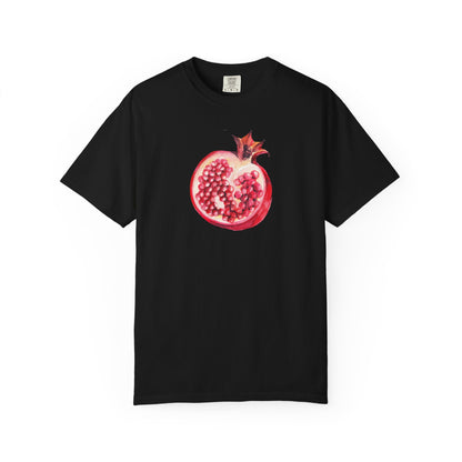 Pomegranate Watercolor T-Shirt — Fruit Illustration Tee for Foodies & Nature Lovers