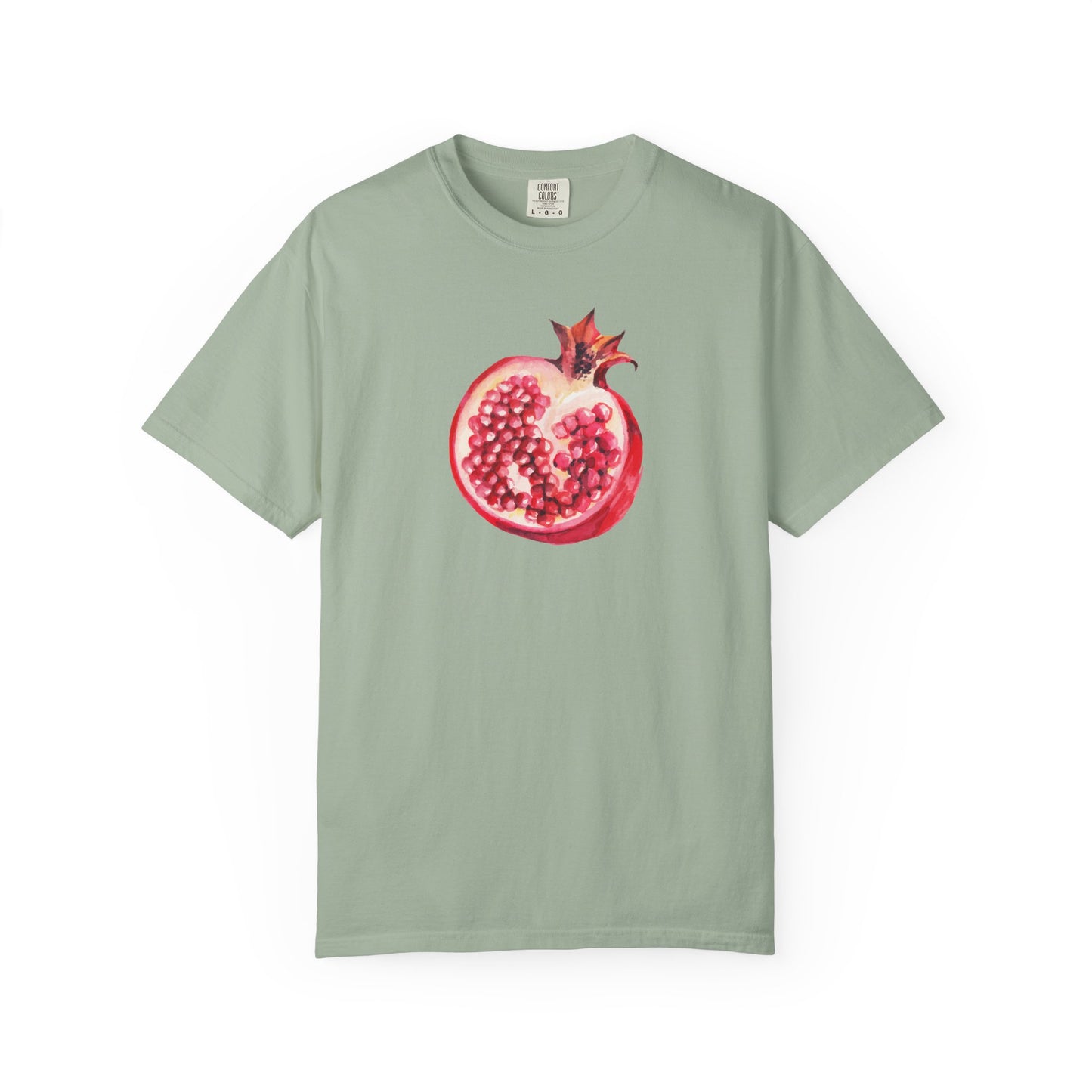 Pomegranate Watercolor T-Shirt — Fruit Illustration Tee for Foodies & Nature Lovers