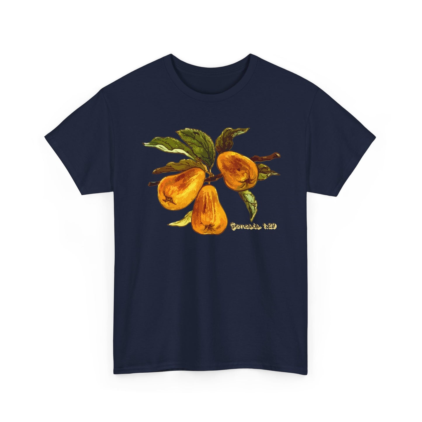 Pear Branch Tee — Watercolor Fruit Graphic T‑Shirt (Genesis 1:29)