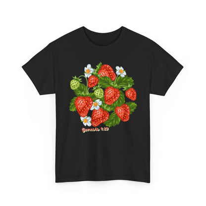 Strawberry Cluster Tee — Vintage Botanical Fruit Graphic (Genesis 1:29)