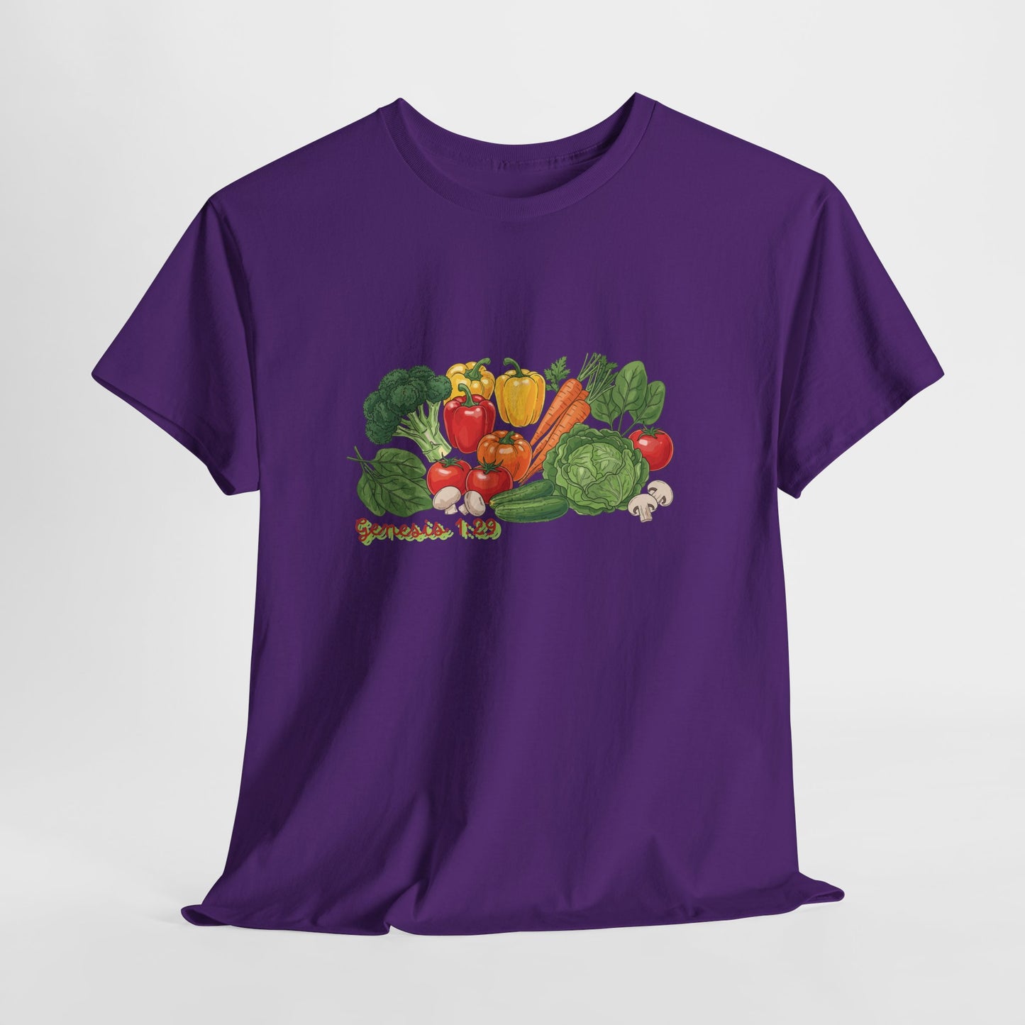 Vegetable Garden Tee — Fresh Veggies Illustration with "Genesis 1:29"