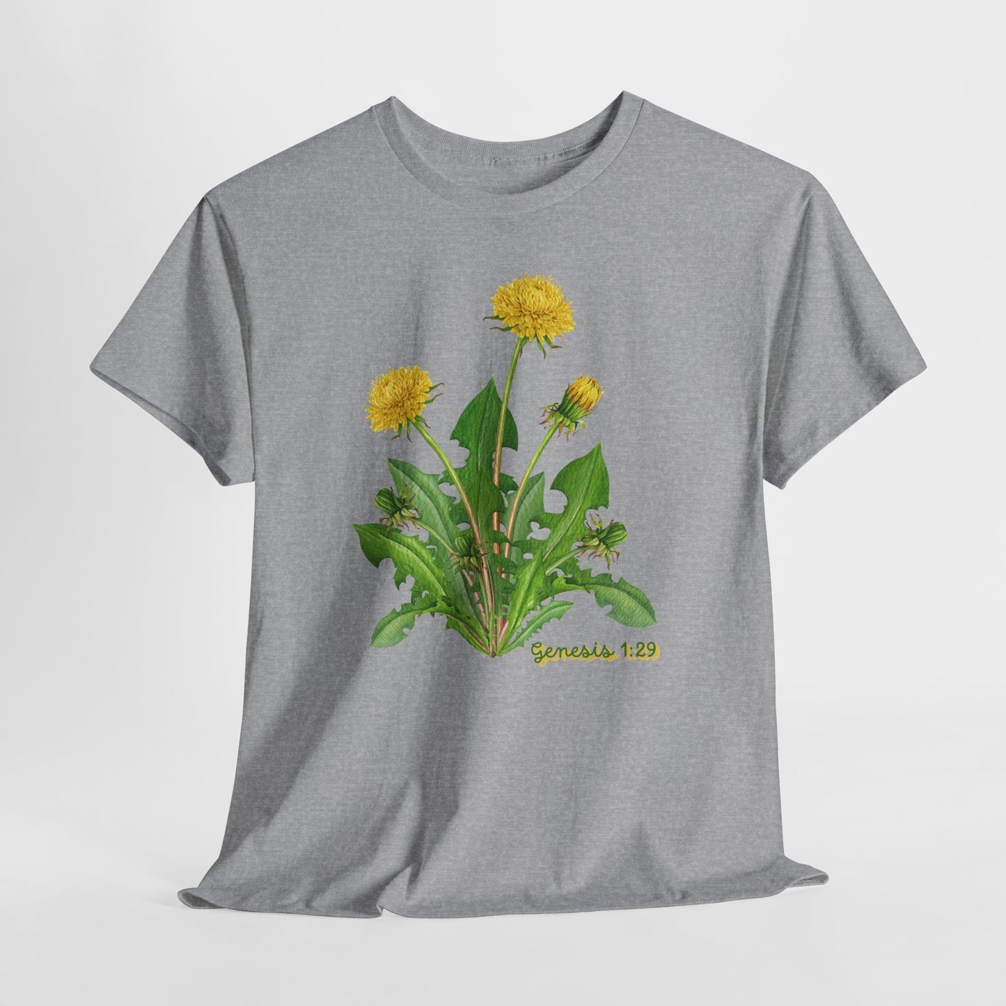 Dandelion Botanical Tee — Genesis 1:29 Floral Graphic T-Shirt