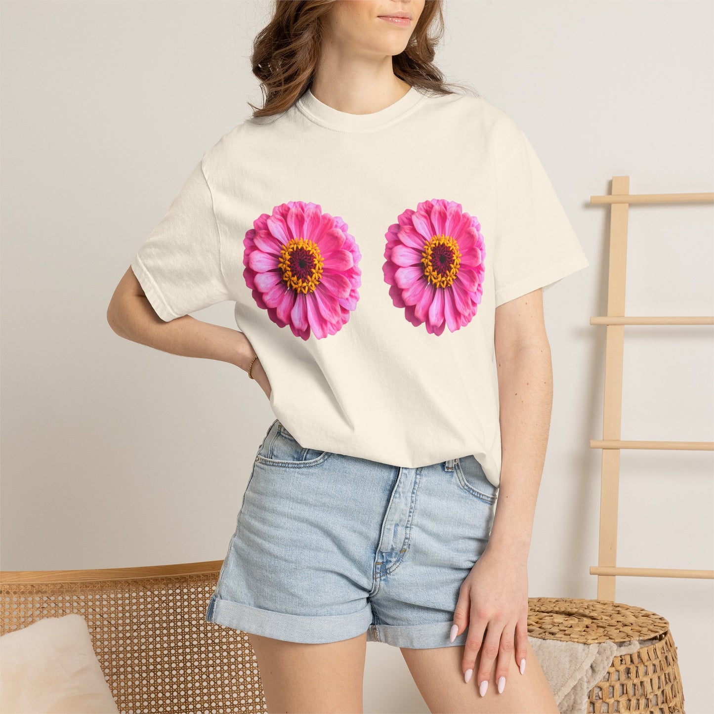 Pink Daisy Double Floral Tee