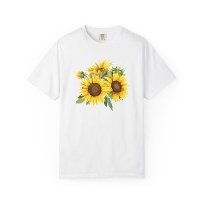 Sunflower Floral T-Shirt — Vintage Yellow Sunflower Graphic Tee