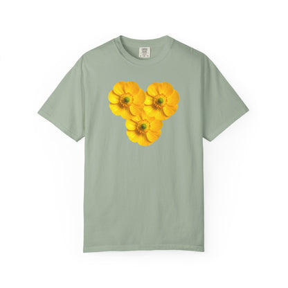 Yellow Floral Heart T-Shirt