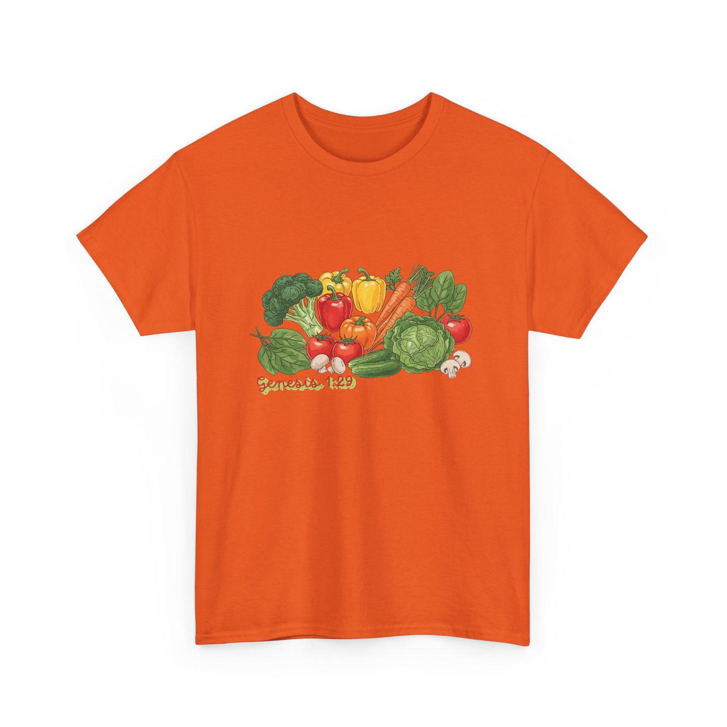 Vegetable Garden Tee — Fresh Veggies Illustration with "Genesis 1:29"
