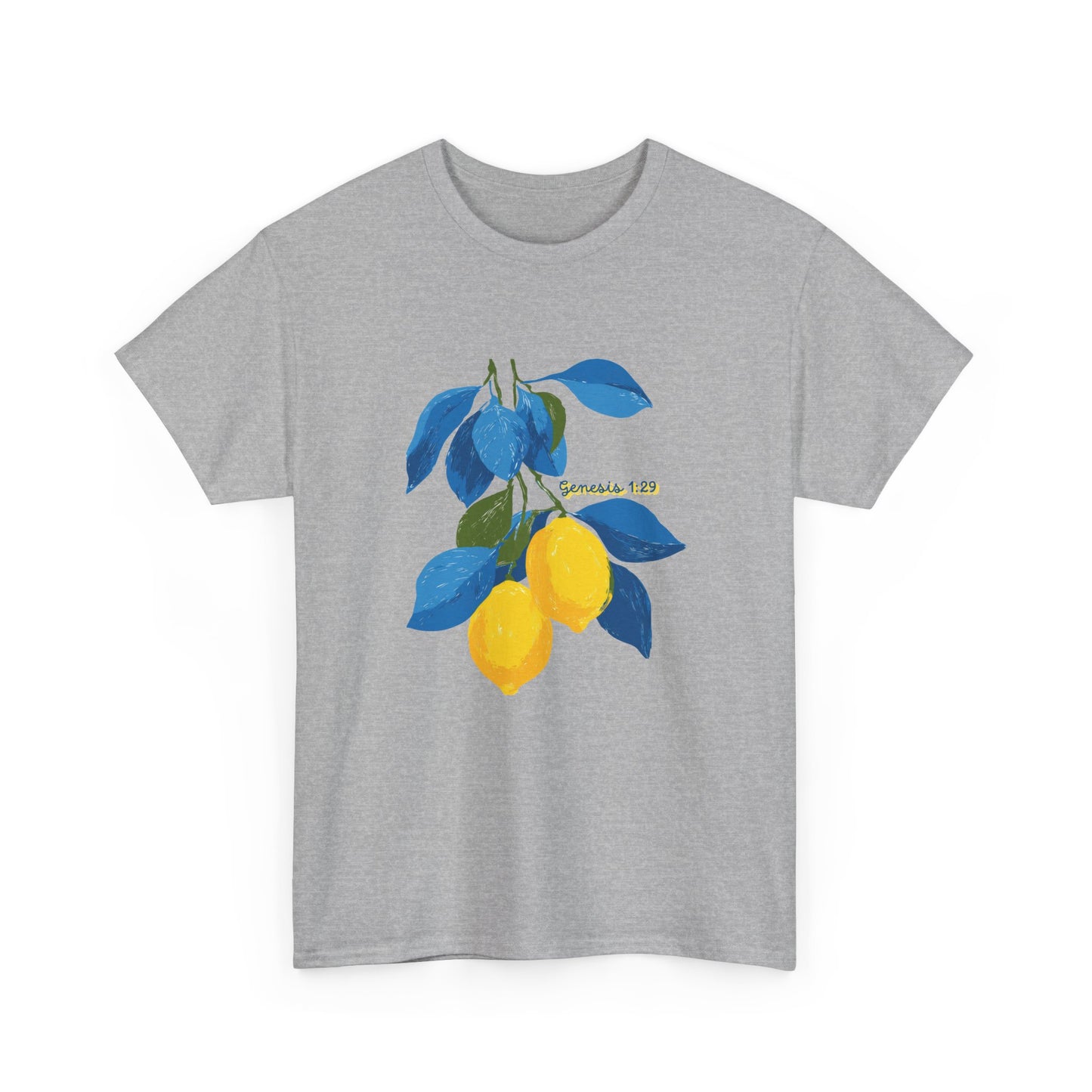 Lemon Branch Graphic Tee — Genesis 1:29 Inspirational Fruit Shirt