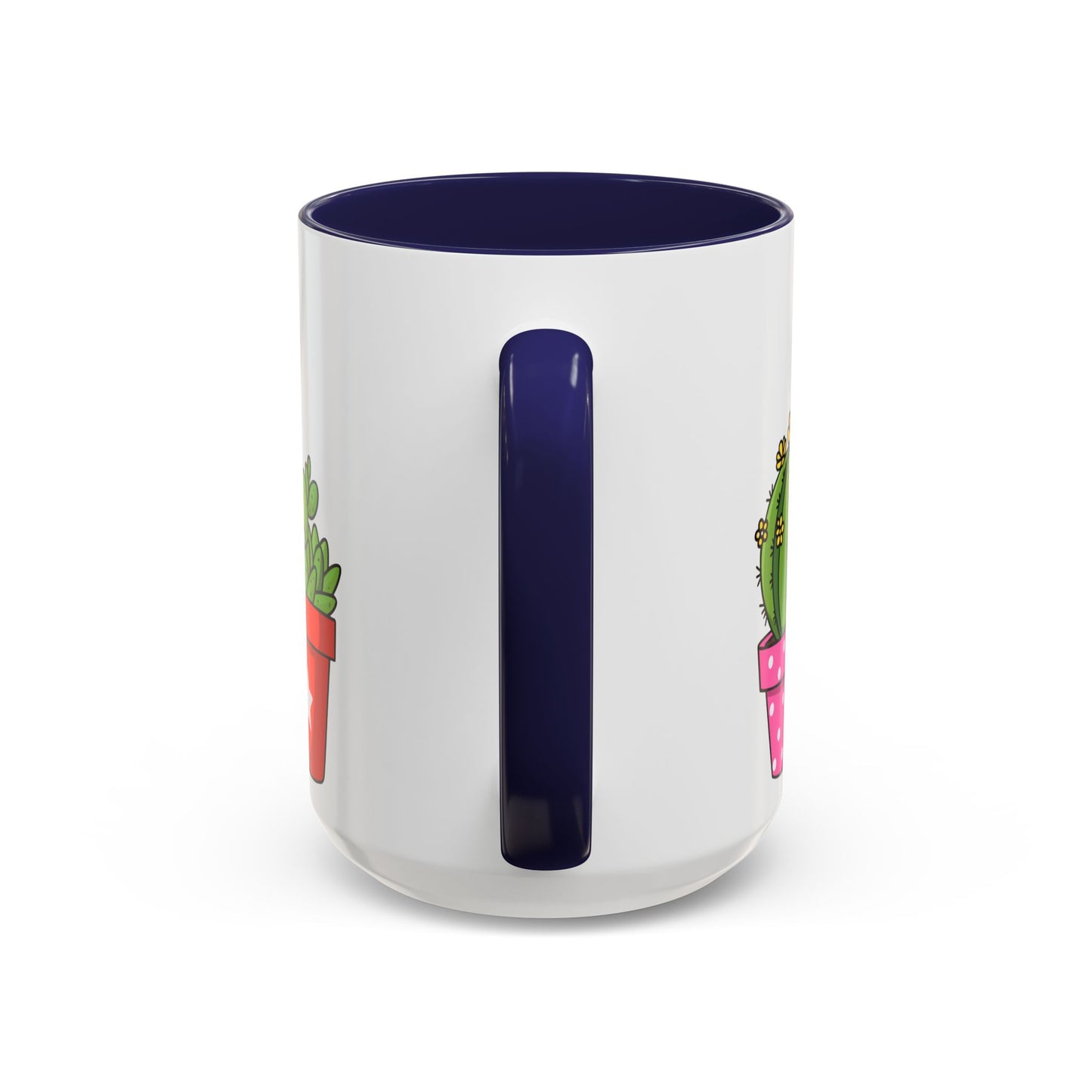 Cactus & Succulent Accent Coffee Mug — Cute Potted Plants 11/15oz