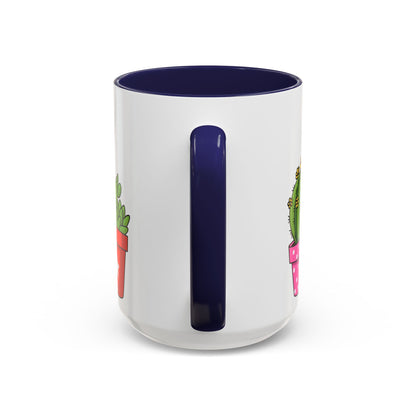 Cactus & Succulent Accent Coffee Mug — Cute Potted Plants 11/15oz
