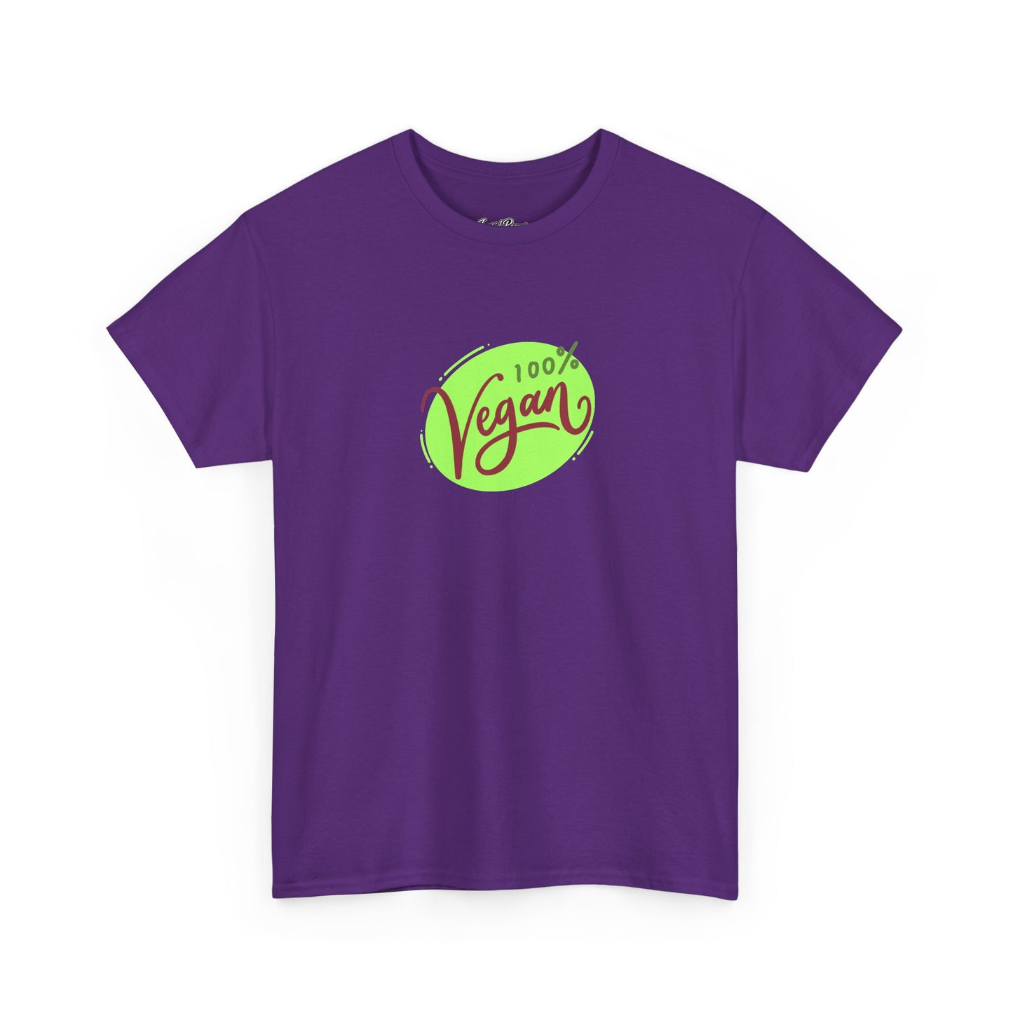 Vegan Tee — 100% Vegan Green Badge T-Shirt