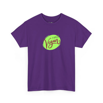 Vegan Tee — 100% Vegan Green Badge T-Shirt