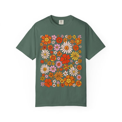 Floral Bouquet Tee — Retro Wildflower Print T-Shirt