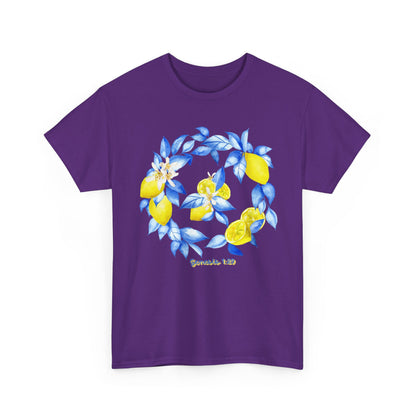 Lemon Wreath Graphic Tee — Genesis 1:29 Floral Scripture T-Shirt