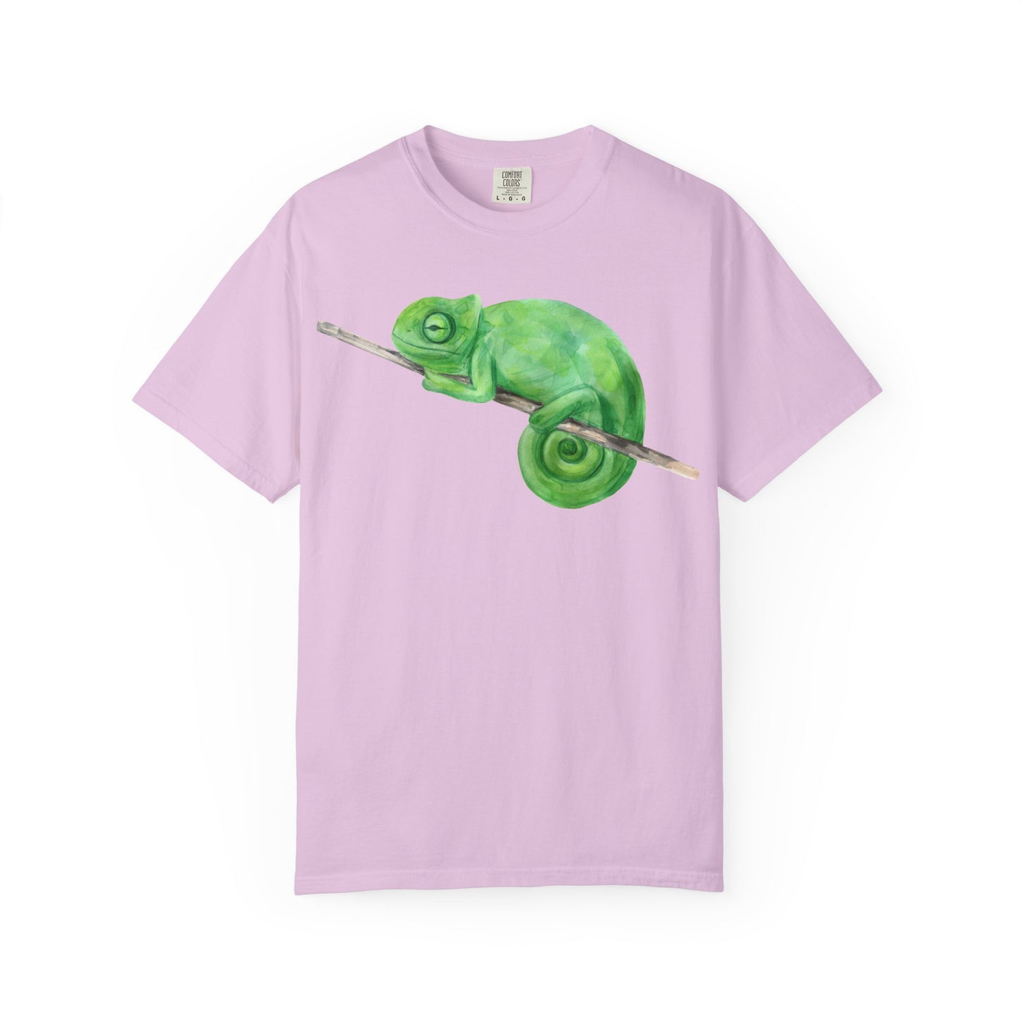 Chameleon Branch T-Shirt — Cute Green Chameleon Graphic Tee
