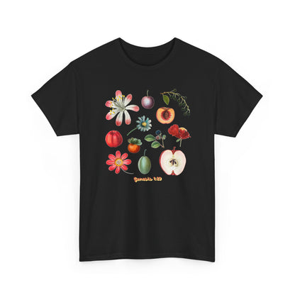 Botanical Fruit Garden T‑Shirt — Floral & Fruit Illustration Tee (Genesis 1:29)