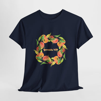 Peaches Wreath T‑Shirt — Jeremiah 29:11 Inspirational Christian Tee
