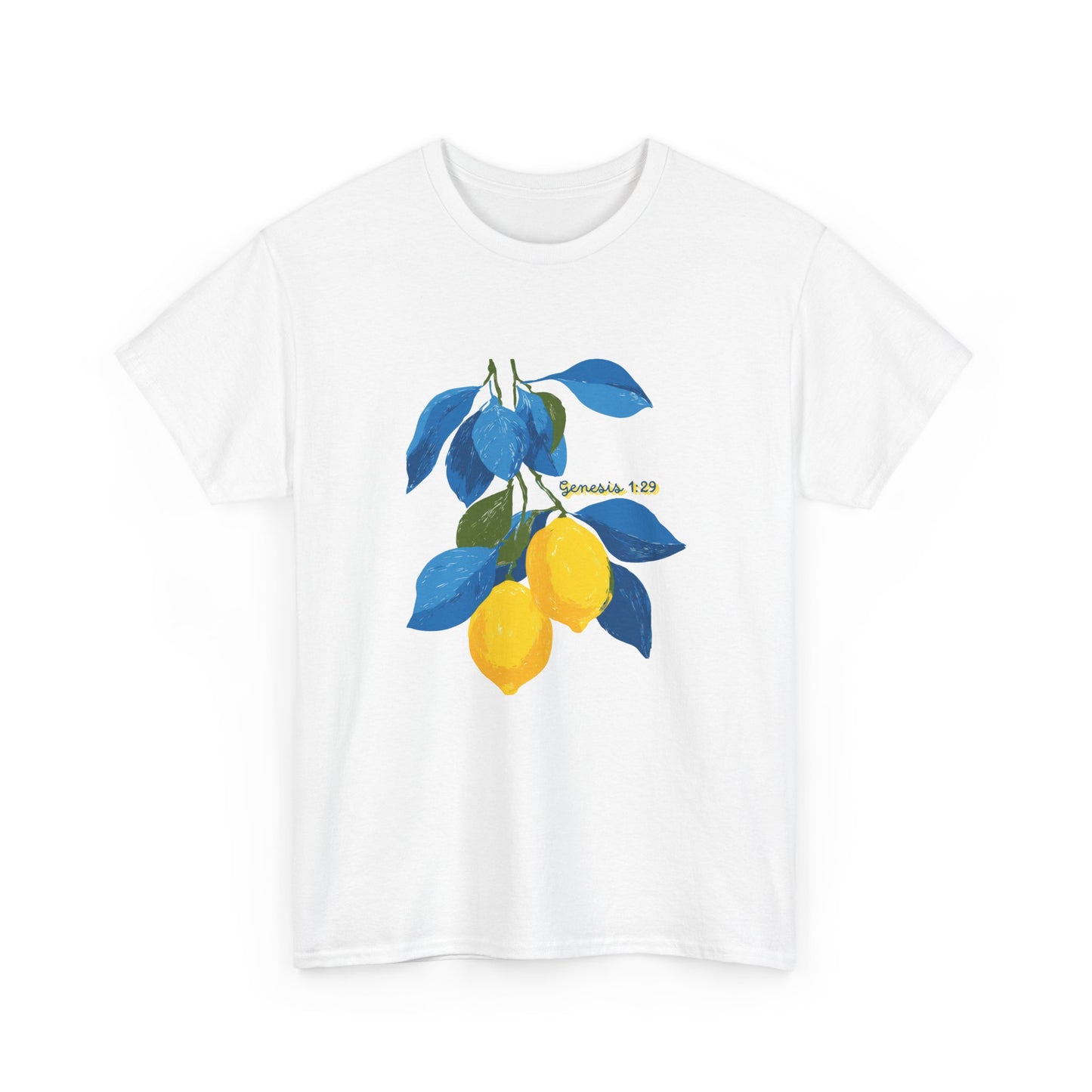 Lemon Branch Graphic Tee — Genesis 1:29 Inspirational Fruit Shirt