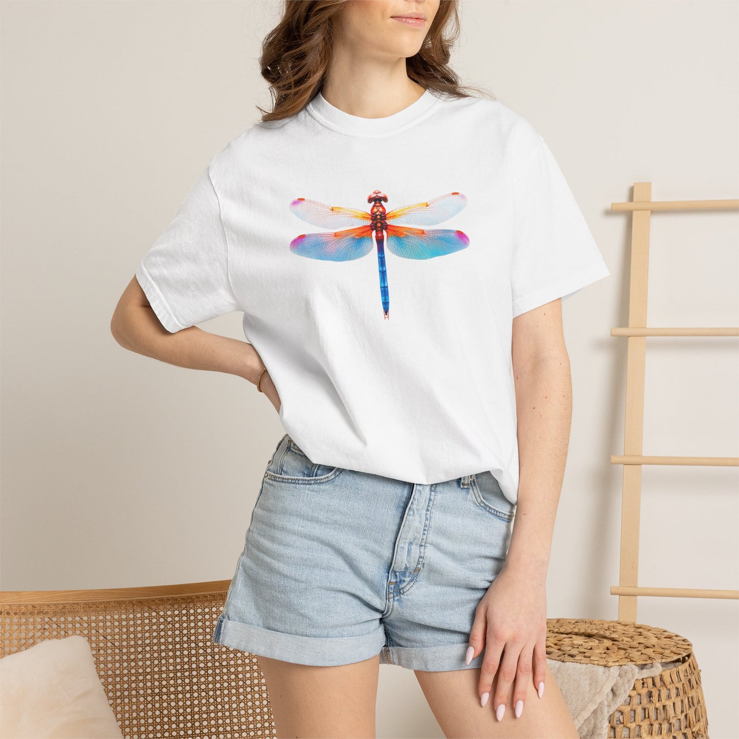 Dragonfly Watercolor T-Shirt — Colorful Nature Graphic Tee