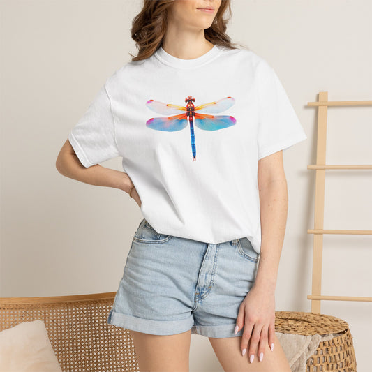 Dragonfly Watercolor T-Shirt — Colorful Nature Graphic Tee