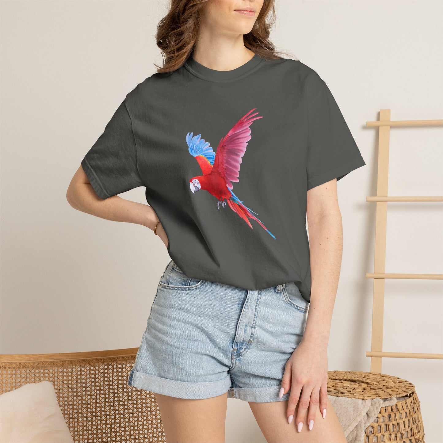 Parrot Flight T-Shirt — Colorful Macaw Graphic Tee
