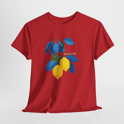 Lemon Branch Graphic Tee — Genesis 1:29 Inspirational Fruit Shirt