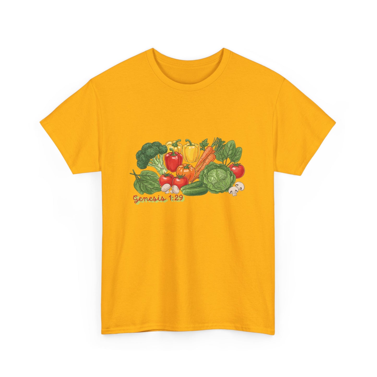 Vegetable Garden Tee — Fresh Veggies Illustration with "Genesis 1:29"