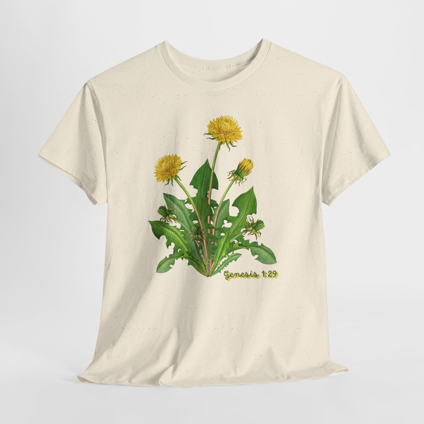 Dandelion Botanical Tee — Genesis 1:29 Floral Graphic T-Shirt