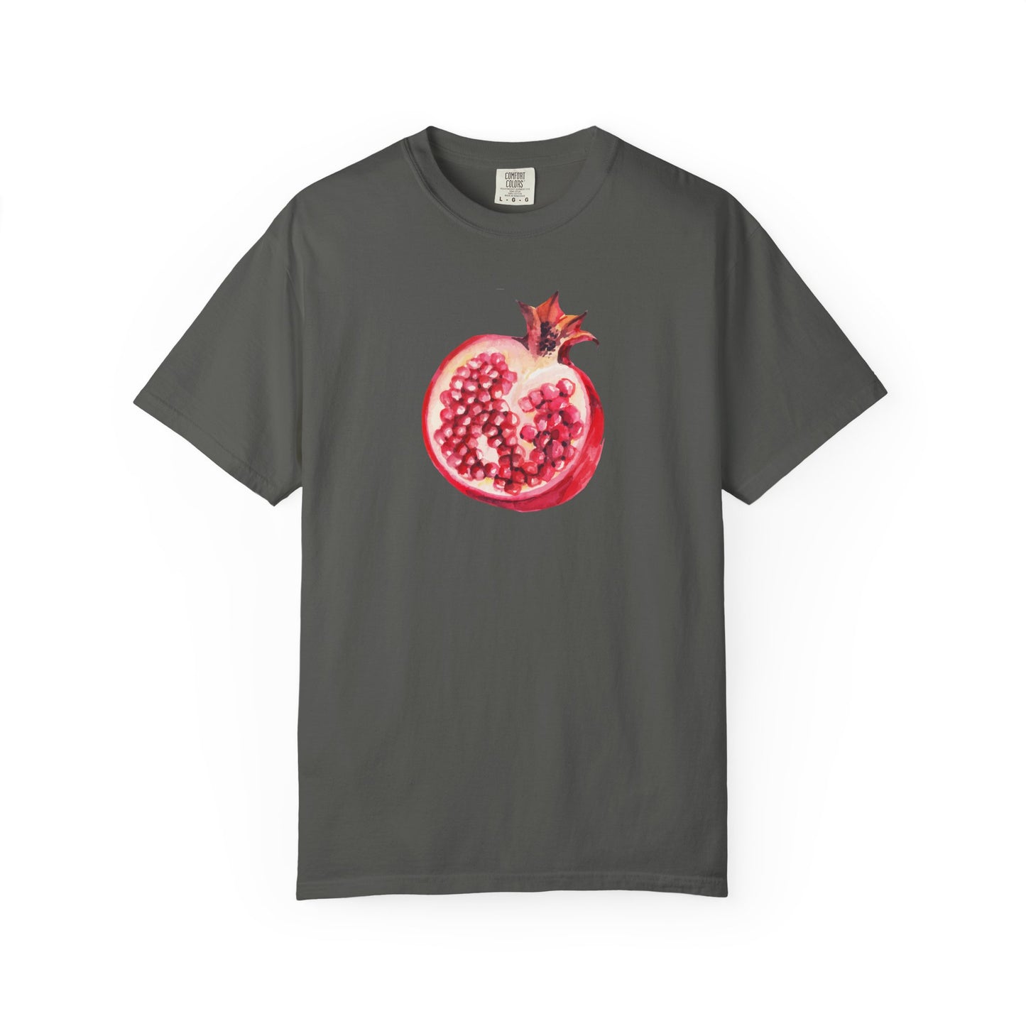 Pomegranate Watercolor T-Shirt — Fruit Illustration Tee for Foodies & Nature Lovers