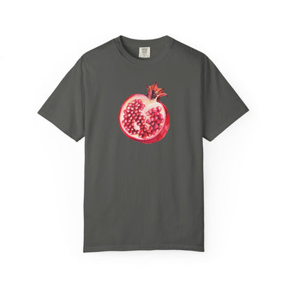 Pomegranate Watercolor T-Shirt — Fruit Illustration Tee for Foodies & Nature Lovers