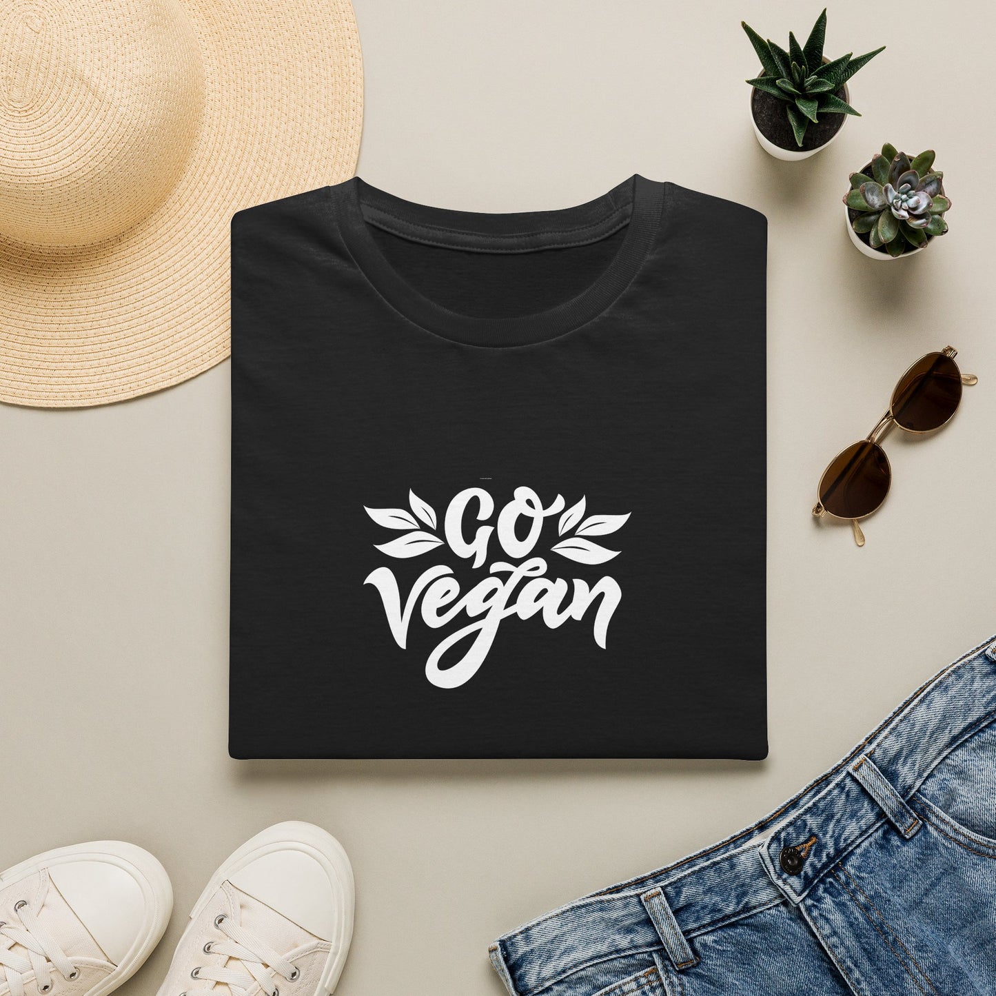 Go Vegan T-Shirt — Plant-Based Message Tee for Vegans & Animal Lovers
