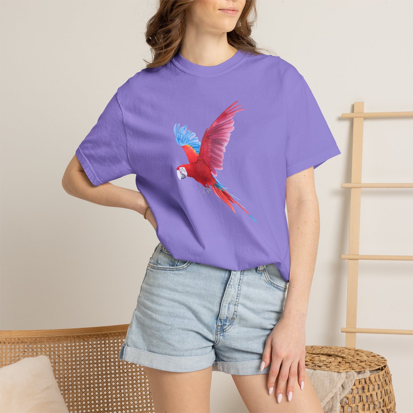 Parrot Flight T-Shirt — Colorful Macaw Graphic Tee