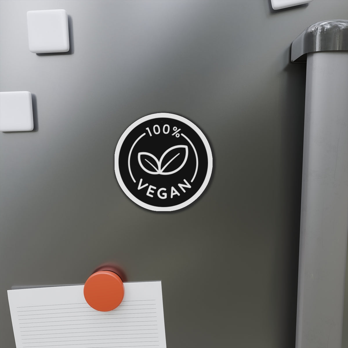 100% Vegan Die-Cut Magnet — Eco-Friendly Plant-Based Badge