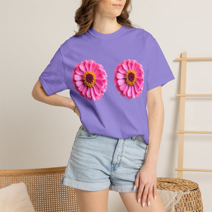 Pink Daisy Double Floral Tee