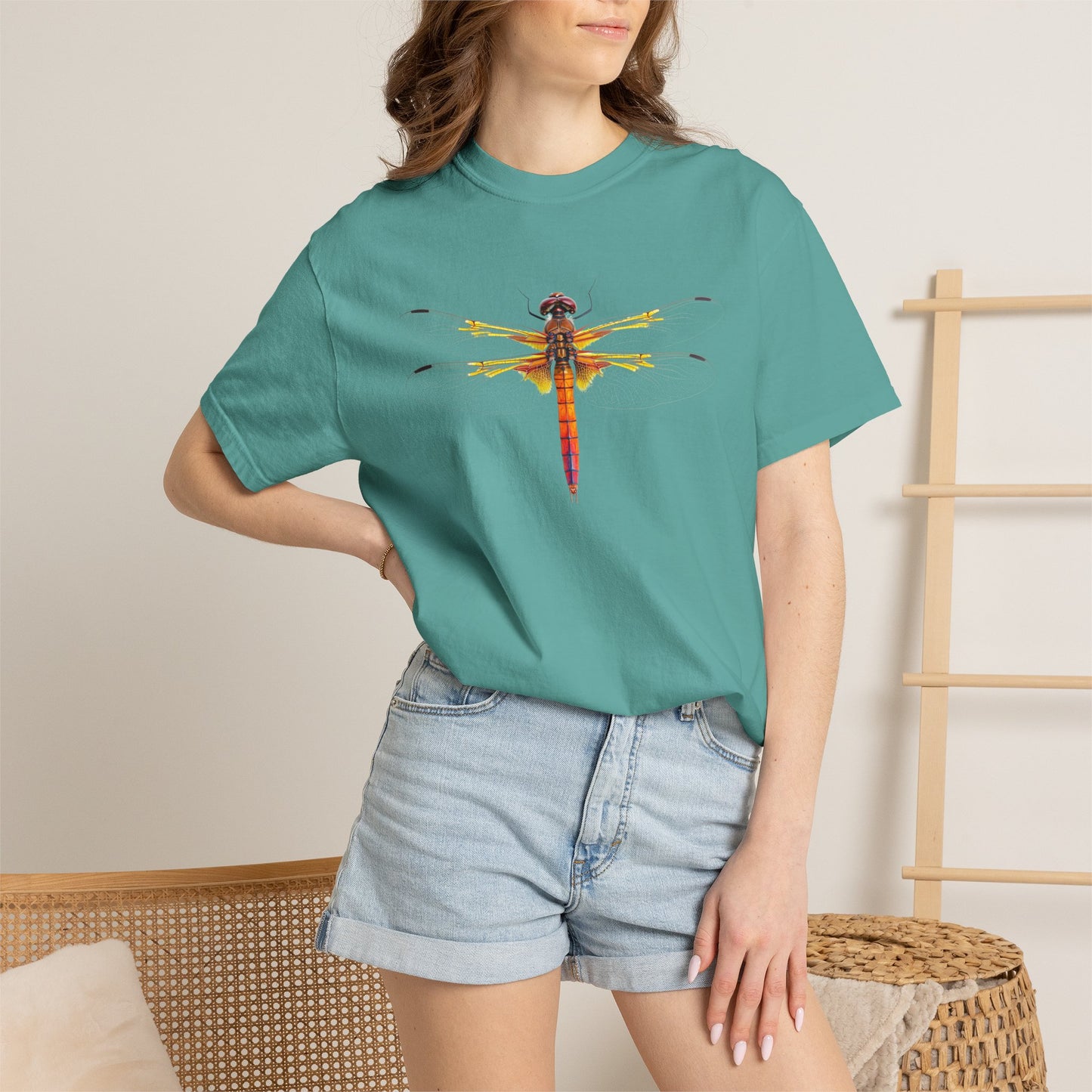 Dragonfly Art T-Shirt — Vibrant Watercolor Dragonfly Graphic Tee