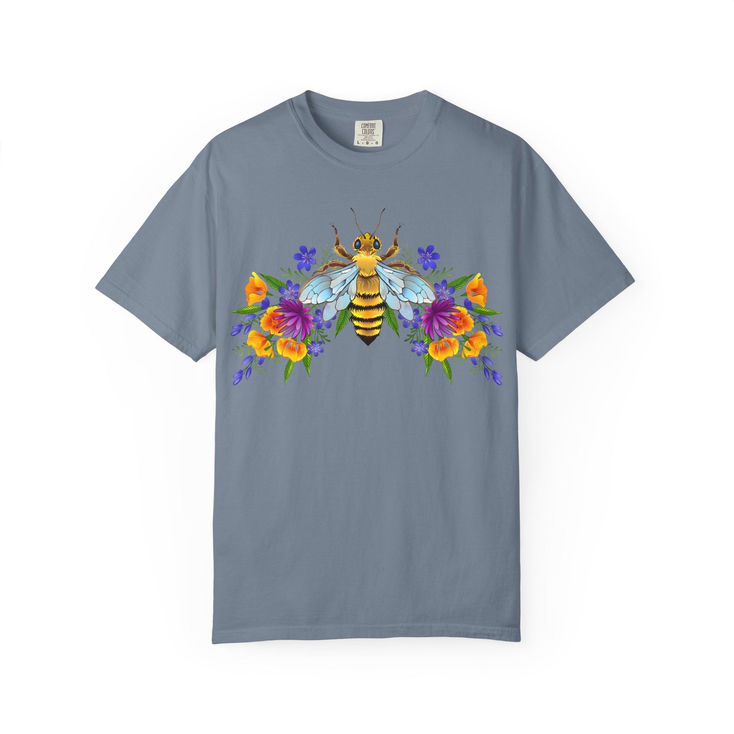 Bee & Wildflower T-Shirt — Floral Honeybee Graphic Tee
