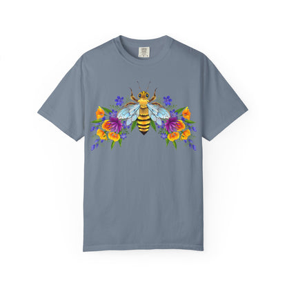 Bee & Wildflower T-Shirt — Floral Honeybee Graphic Tee