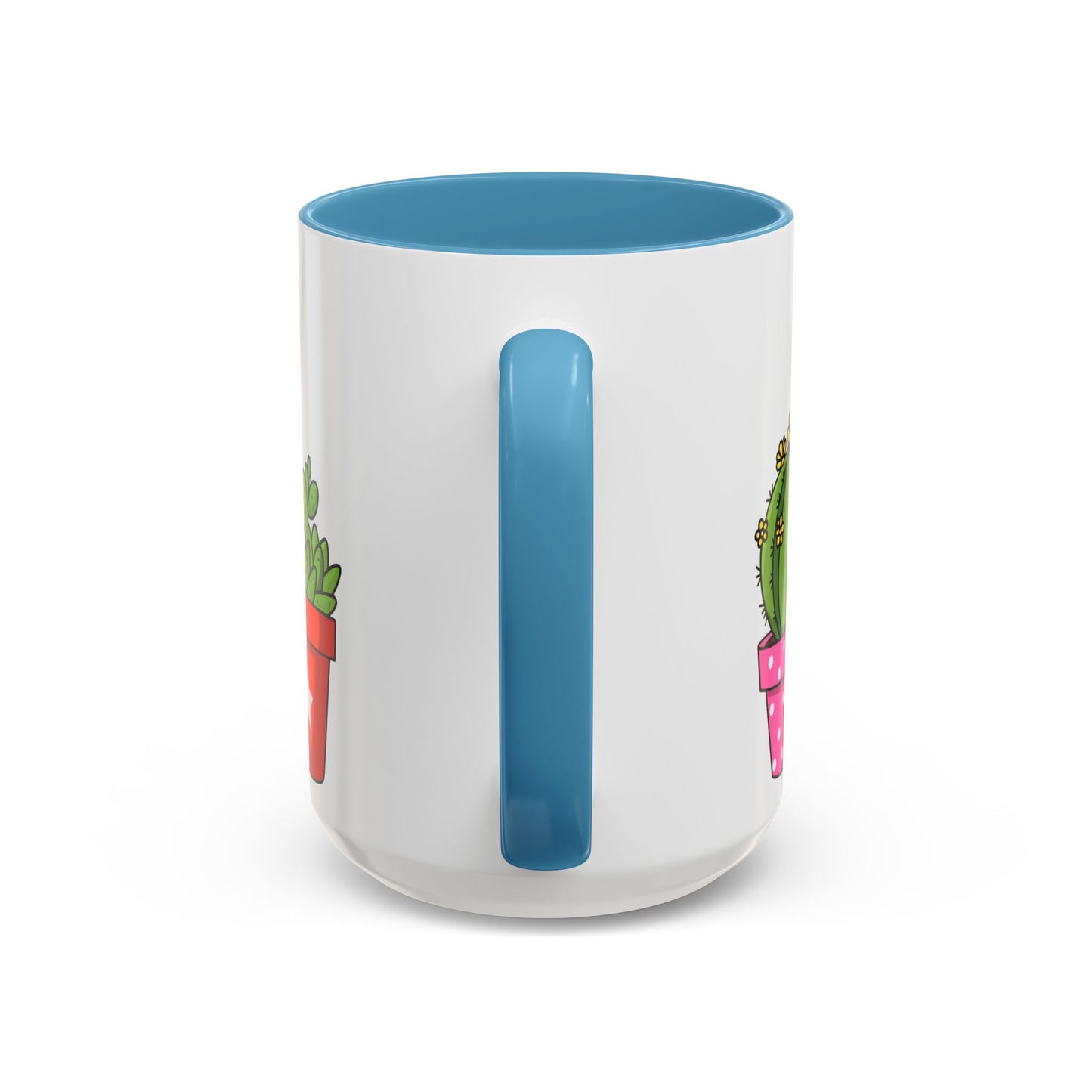Cactus & Succulent Accent Coffee Mug — Cute Potted Plants 11/15oz