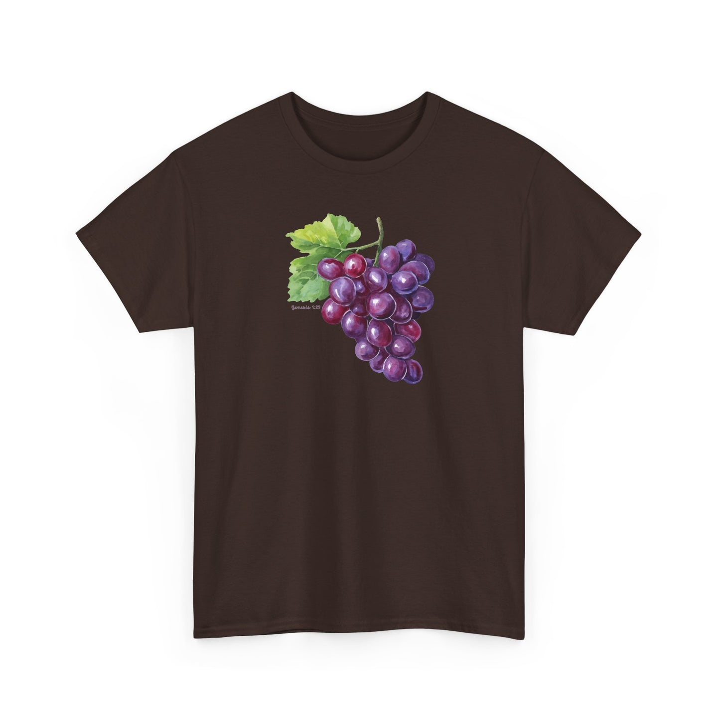 Grape Watercolor Tee — Green T-Shirt Genesis 1:29