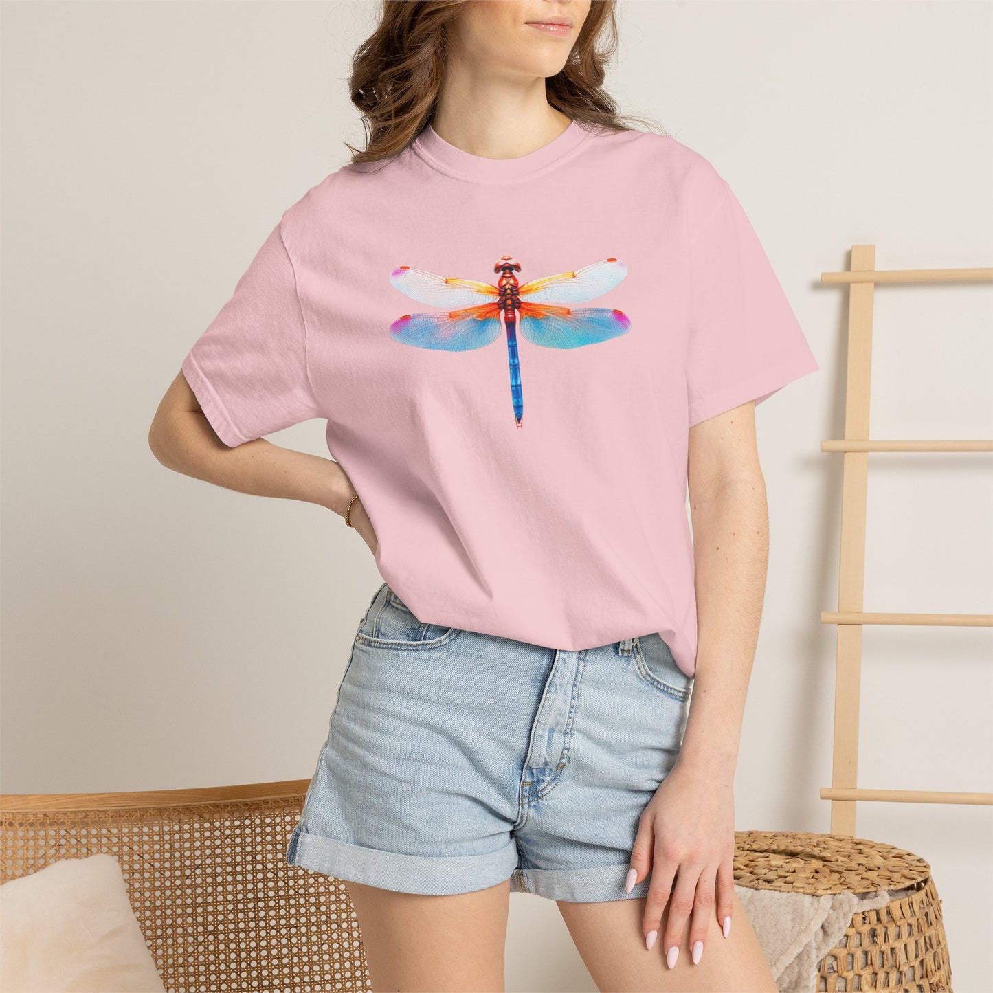 Dragonfly Watercolor T-Shirt — Colorful Nature Graphic Tee