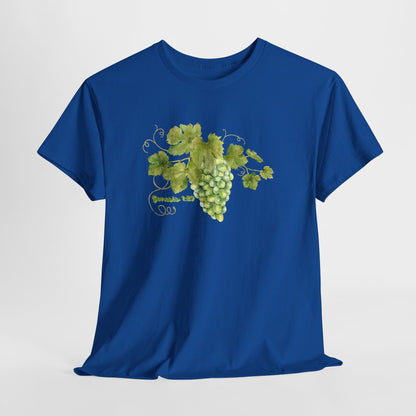 Genesis 1:29 Grapevine Watercolor T-Shirt — Green Grape Vines Tee