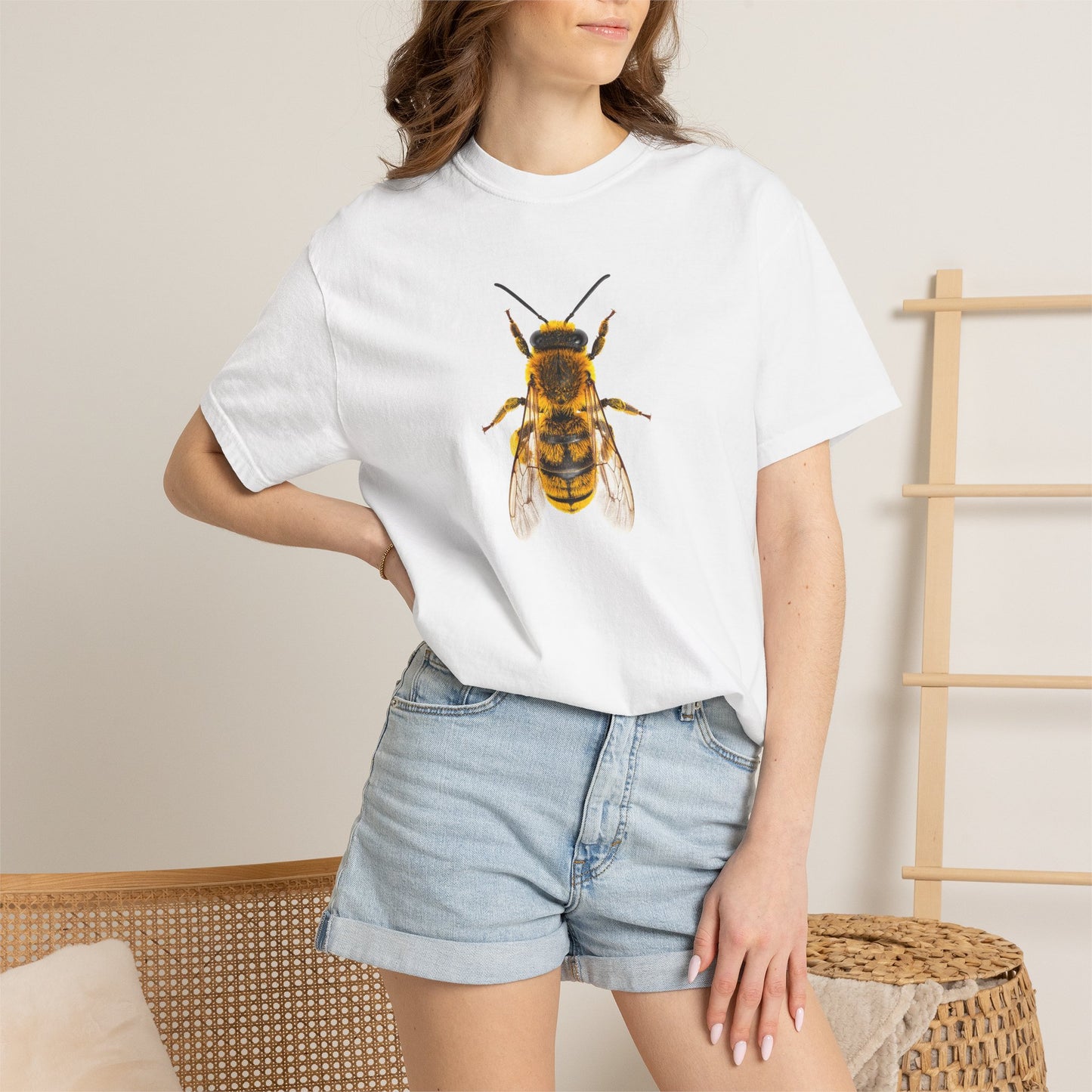 Bee Graphic T-Shirt — Vintage Honeybee Illustration Tee