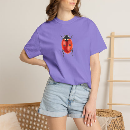 Ladybug With Top Hat T-Shirt — Whimsical Insect Graphic Tee